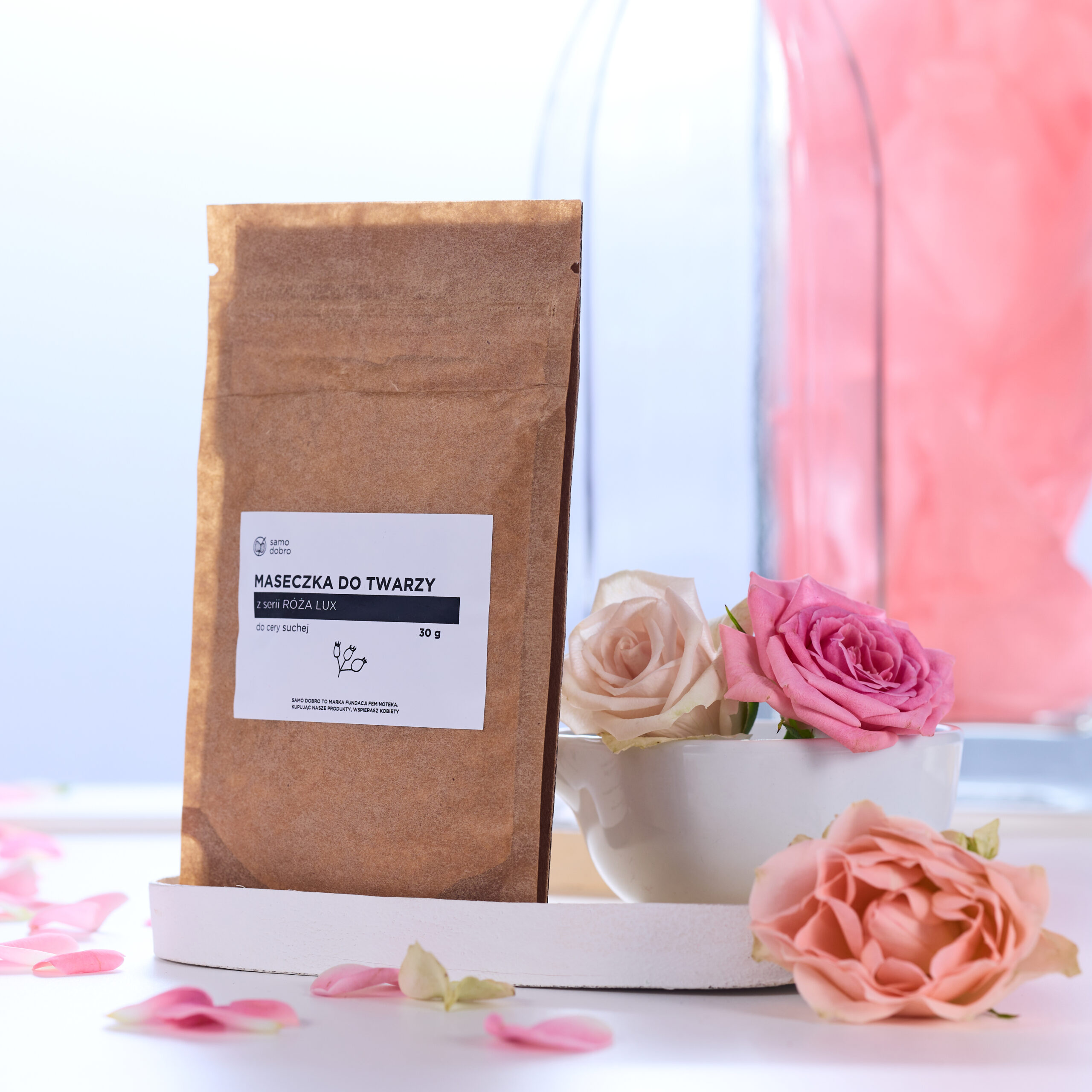 Maseczka do twarzy z serii Róża Lux