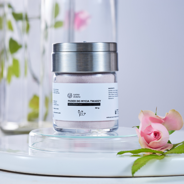 Puder do mycia twarzy - Róża Lux