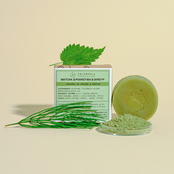 Odżywka do włosów w kostce MATCHA & POKRZYWA & SKRZYP - od Calendula